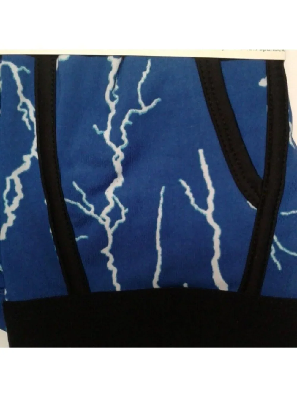 Mens Size Medium 32 34 Boxer Briefs Lightning Print Stretch Blue Black White NEW